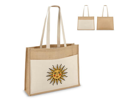 Jute Tragetasche OEKO-TEX® 45 x 12 x 35cm 320g/m²