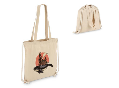 Baumwoll-Tragetasche mit Kordelzug OEKO-TEX® 38 x 42cm 140g/m²