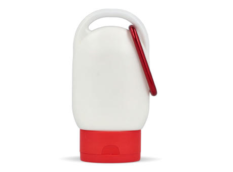 Sonnenschutzlotion mit Karabiner SPF30 aus recyceltem Material