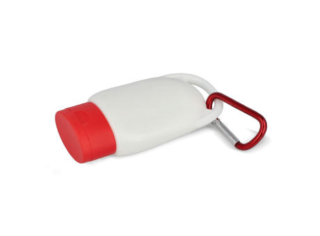 Sonnenschutzlotion mit Karabiner SPF30 aus recyceltem Material