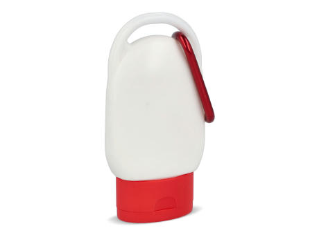 Sonnenschutzlotion mit Karabiner SPF30 aus recyceltem Material