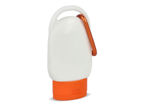 Sonnenschutzlotion mit Karabiner SPF30 aus recyceltem Material