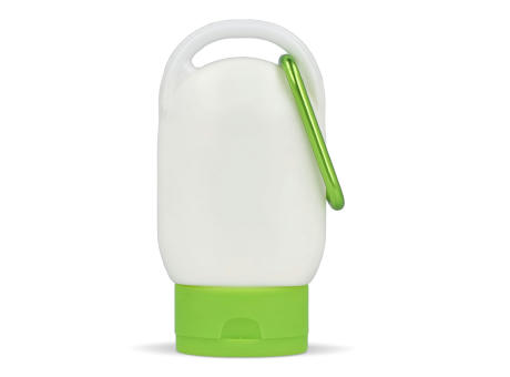 Sonnenschutzlotion mit Karabiner SPF30 aus recyceltem Material
