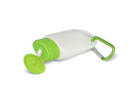 Sonnenschutzlotion mit Karabiner SPF30 aus recyceltem Material