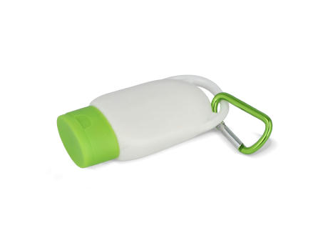 Sonnenschutzlotion mit Karabiner SPF30 aus recyceltem Material
