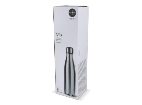Sagaform Nils Stahlflasche Chrom 500ml