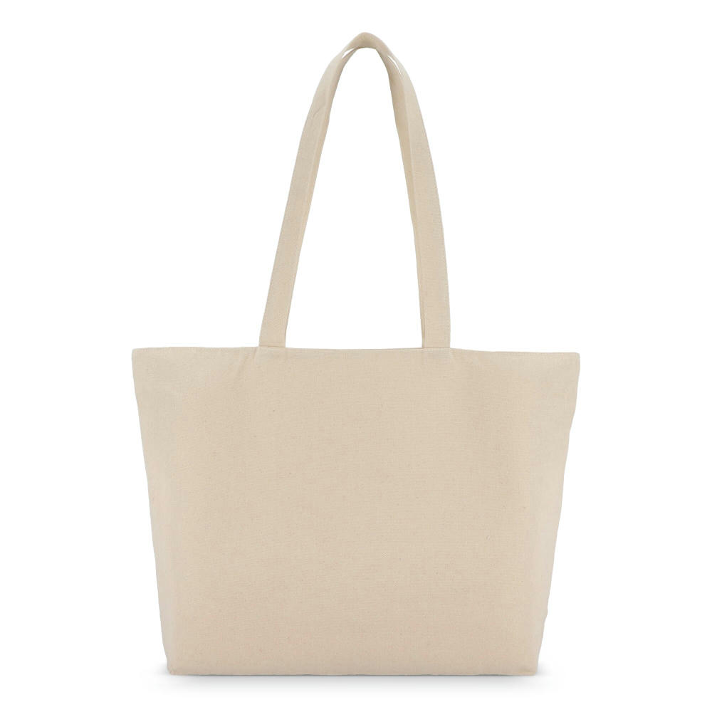 Baumwoll-Tragetasche mit Reißverschluss OEKO-TEX® 47 x 11 x 35cm 320g/m²