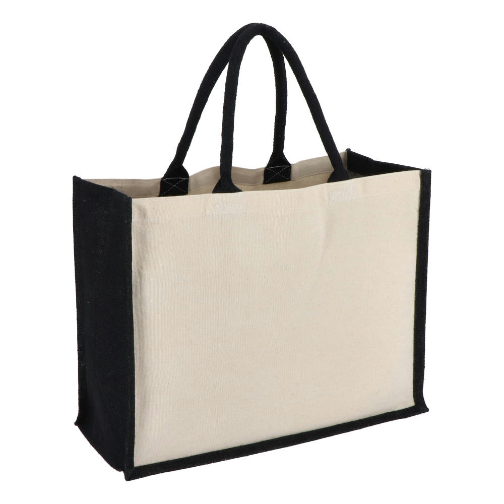 Jute-Baumwolle Tragetasche OEKO-TEX® 42,5 x 19 x 32cm 320g/m²