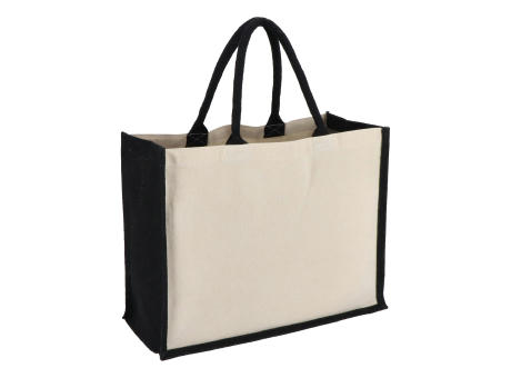 Jute-Baumwolle Tragetasche OEKO-TEX® 42,5 x 19 x 32cm 320g/m²