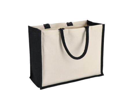 Jute-Baumwolle Tragetasche OEKO-TEX® 42,5 x 19 x 32cm 320g/m²