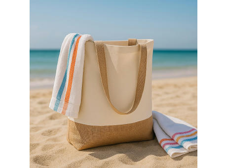 Baumwoll-Jute Tragetasche OEKO-TEX® 41 x 13 x 41cm 320g/m²
