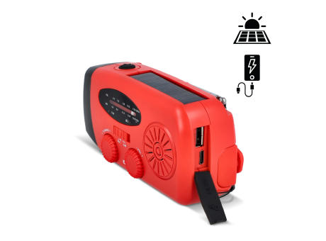 SafeSound Notfallradio mit Solar und Handaufzug