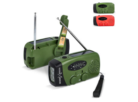 SafeSound Notfallradio Solar und Powerbank mit Handaufzug