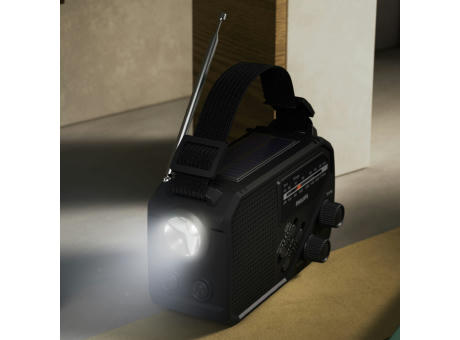 Philips TAR1609 Notfallradio mit analogem FM/AM-Tuner und Taschenlampe