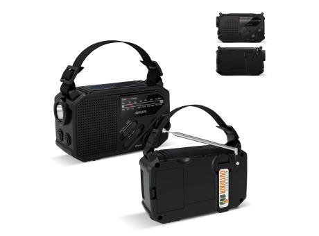 Philips TAR1609 Notfallradio mit analogem FM/AM-Tuner und Taschenlampe