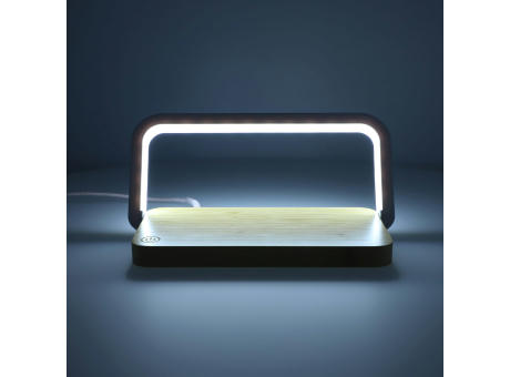 15-W-Wireless-Ladegerät mit dimmbarer LED-Lampe