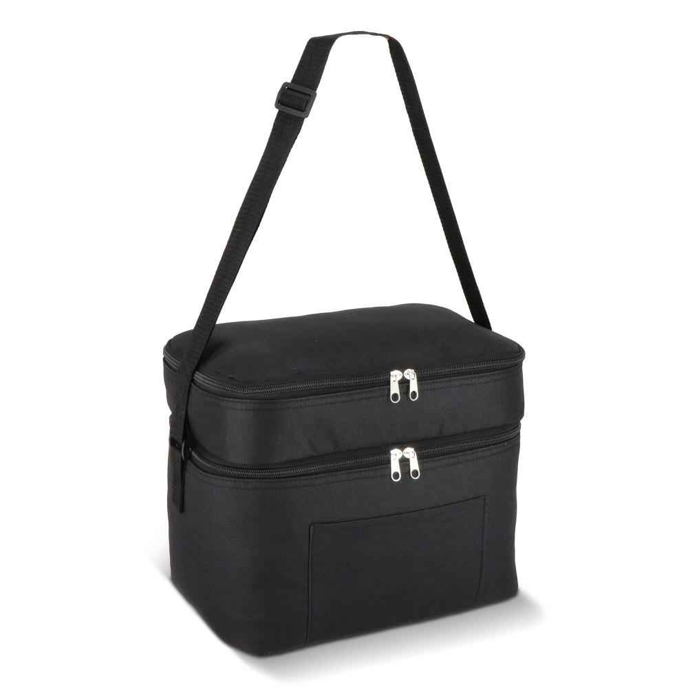 R-PET 600D Doppelfach-Kühltasche 30 x 20 x 25cm 12L
