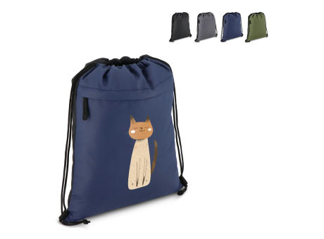 PU-beschichtete R-PET 600D Kordeltasche 33 x 42 cm