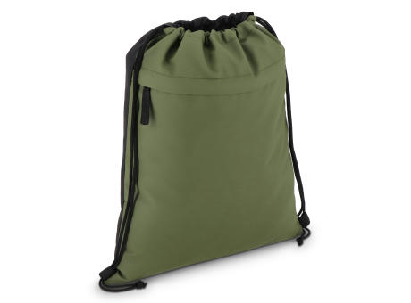 PU-beschichtete R-PET 600D Kordeltasche 33 x 42 cm