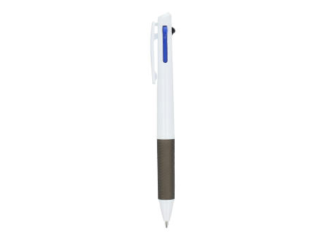 3-Farben-Stift mit Griffzone und Schlüsselband