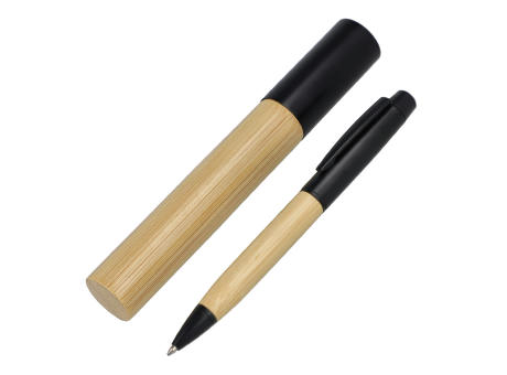 Metallkugelschreiber Bambus in Tube