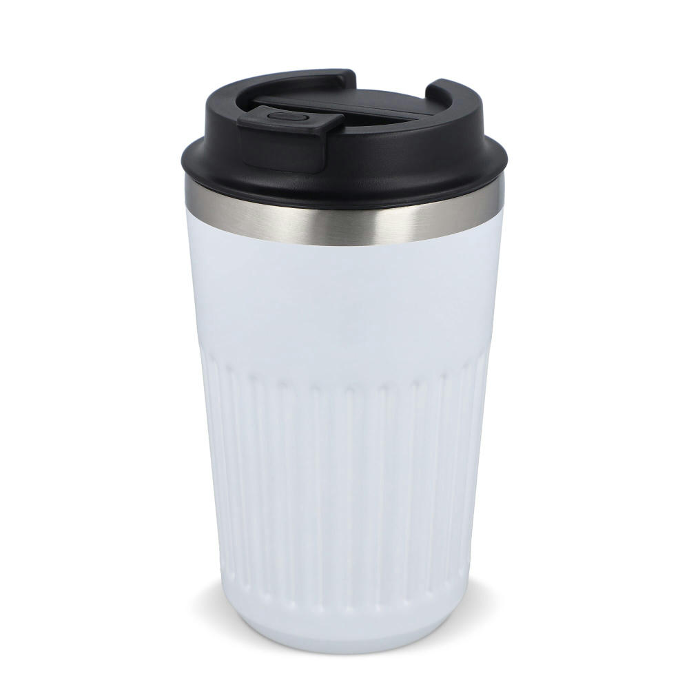 Recycelter Edelstahl-Thermobecher für Kaffee zum Mitnehmen, 400 ml