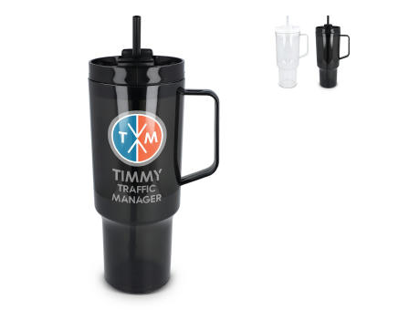 Miami Becher mit Henkel transparent 1,2 l R-PET