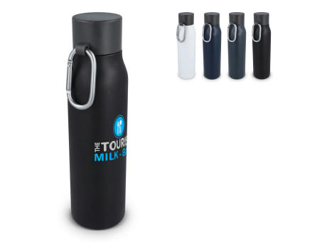 Karabiner mattierte Isolierflasche 600 ml