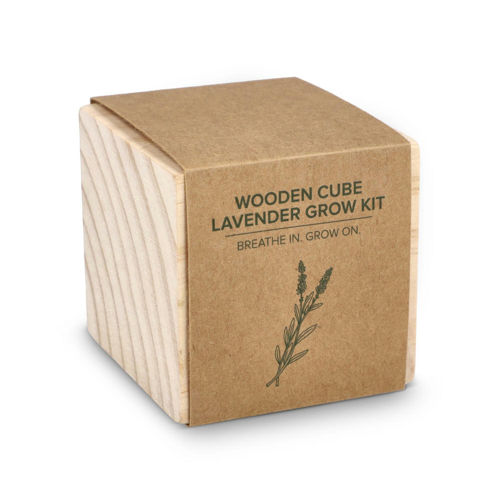 FSC-Holzpflanzgefäß-Set – Lavendel
