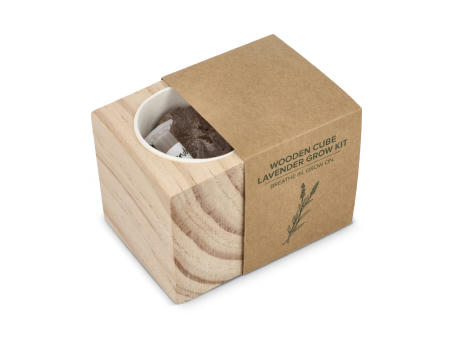 FSC-Holzpflanzgefäß-Set – Lavendel