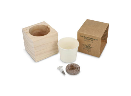 FSC-Holzpflanzgefäß-Set – Mint