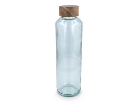 InSideOut Recycelte Glaswasserflasche ReuuZ mit Holzverschluss 650 ml