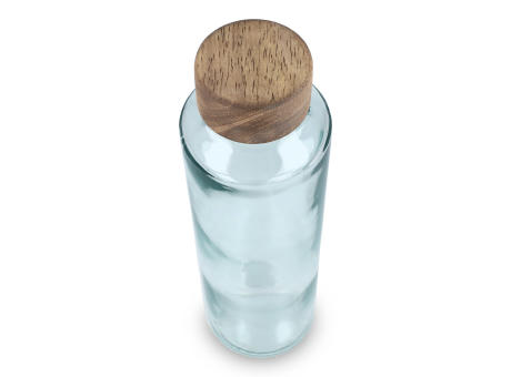 InSideOut Recycelte Glaswasserflasche ReuuZ mit Holzverschluss 650 ml