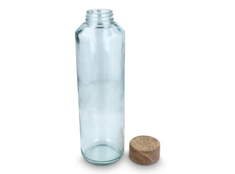 InSideOut Recycelte Glaswasserflasche ReuuZ mit Holzverschluss 650 ml