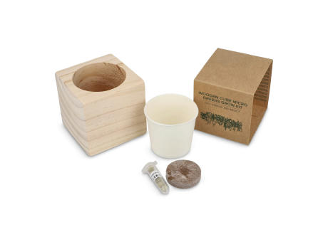 FSC-Holzpflanzgefäß-Set – Microgreens