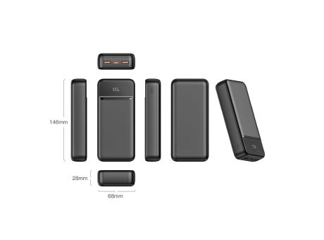 Nolu Powerbank mit LED-Anzeige 20000 mAh