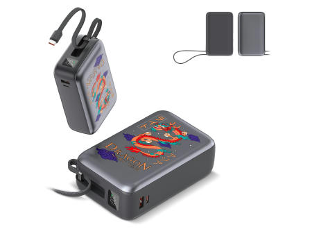 Nova Laptop 65W Powerbank mit integriertem USB-C-Kabel 30000 mAh