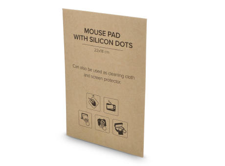 Mikrofaser-Mauspad mit Silikonpunkten 18 x 22 cm (325 g/m²) Sublimationsdruck