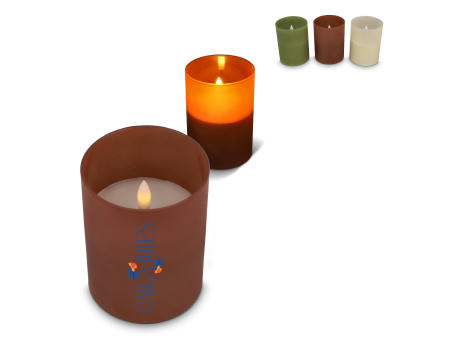 Nyelle Wiederaufladbare LED-Wachskerze im Glas