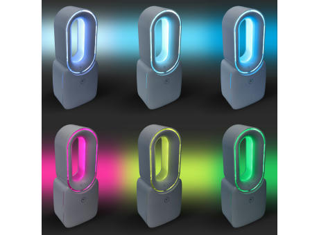 inSideOut Brislux – Rotorloser Softwind-Ventilator mit LED-Licht