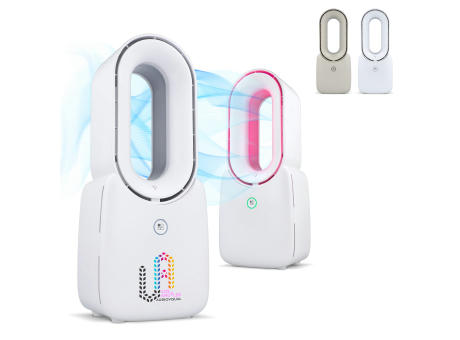 inSideOut Brislux – Rotorloser Softwind-Ventilator mit LED-Licht