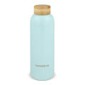 Waterdrop Edelstahlflasche mit Bambusdeckel 600 ml