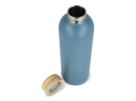 Waterdrop Edelstahlflasche mit Bambusdeckel 600 ml