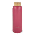 Waterdrop Edelstahlflasche mit Bambusdeckel 600 ml