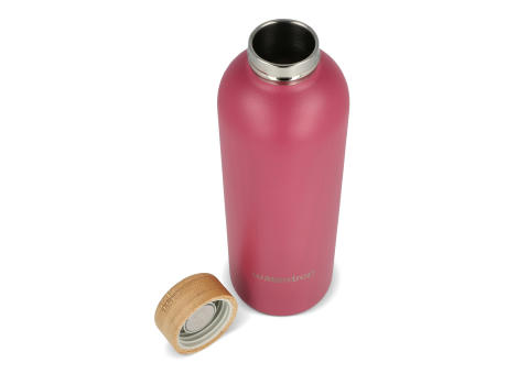 Waterdrop Edelstahlflasche mit Bambusdeckel 600 ml