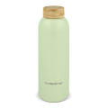 Waterdrop Edelstahlflasche mit Bambusdeckel 600 ml