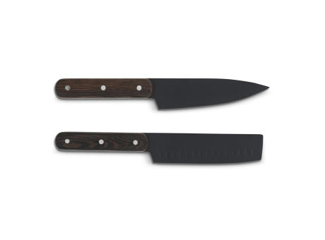 Orrefors Jernverk 2er-Set Messer, schwarz & Holz