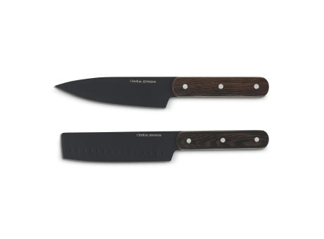 Orrefors Jernverk 2er-Set Messer, schwarz & Holz