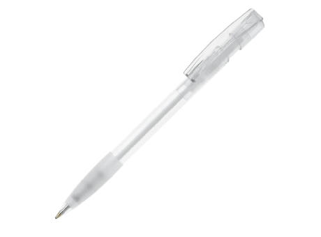 Kugelschreiber Nash Transparent mit Gummigriff