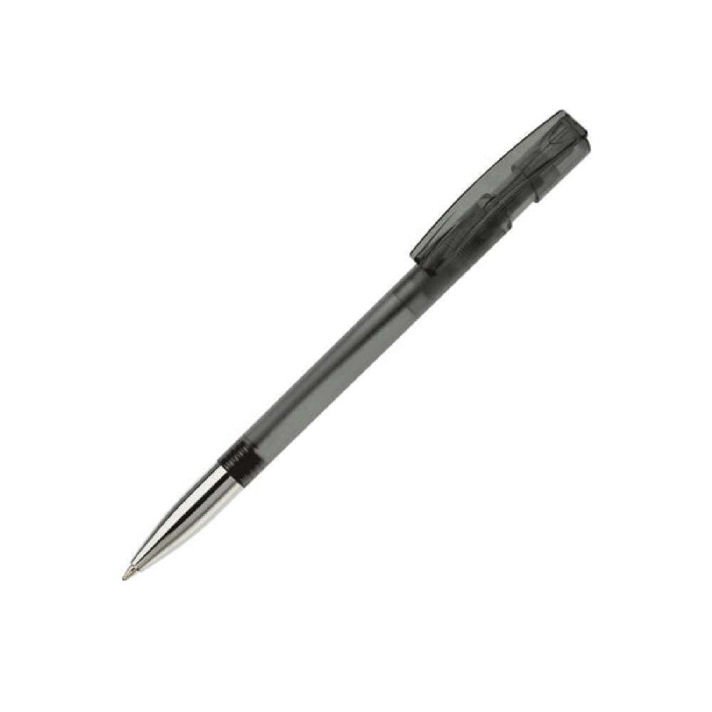 Kugelschreiber Nash Transparent mit Metallspitze